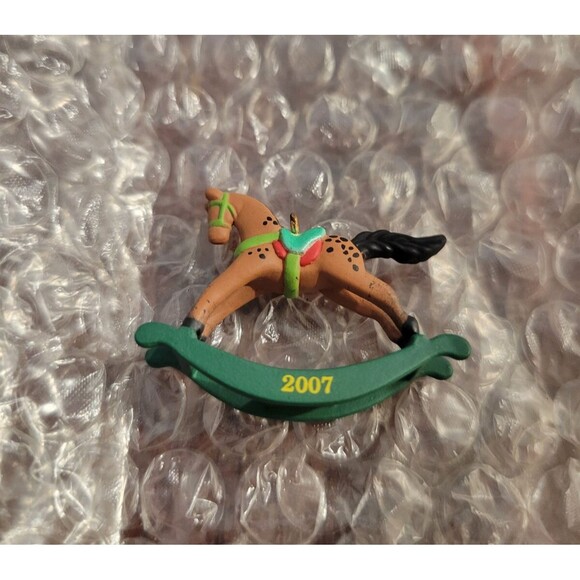 2007 Hallmark Miniature Rocking Horses Limited Edition Set of 3 Ornaments - Picture 3 of 6